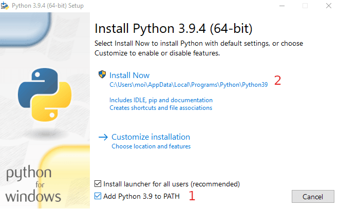 Installation de Python